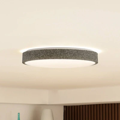 Afbeelding van Lindby Slimme plafondlamp RGB 1licht Metaal, kunststof H: 8 cm donkergrijs, wit Inclusief lichtbron
