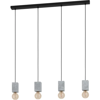Afbeelding van EGLO Prestwick 3 Hanglamp E27 92,5 cm Zwart/Grijs