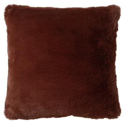 Afbeelding van Dutch Decor ZAYA Sierkussen 45x45 cm bontlook effen kleur Rocky Road bruin