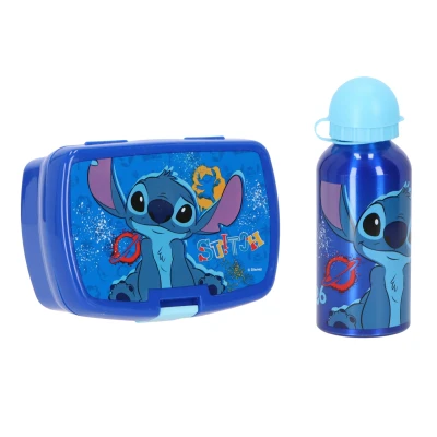 Afbeelding van Lilo &amp; Stitch Lunchset; Lunchbox en Metalen Drinkfles 5205698762123