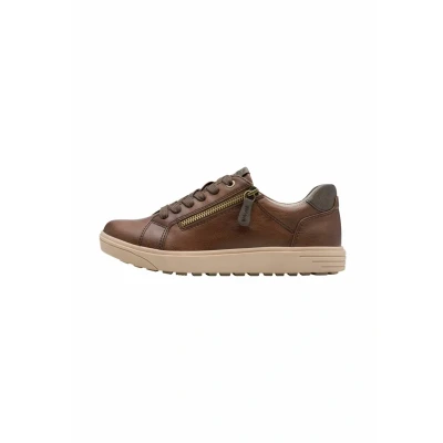 Afbeelding van Jana Baskets à lacets végétaliennes pour femme, cognac, 38 EU, EU