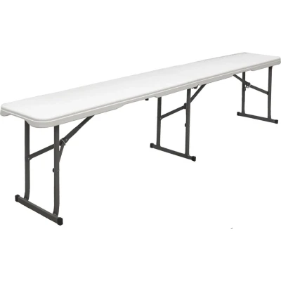 Afbeelding van Kunststoff Bierbank Klappbar 182x27x43 Sitzbank Gartenbank Camping Bank