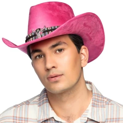 Afbeelding van Boland Hoed Django roze 59 Volwassenen Unisex Cowboy Indiaan