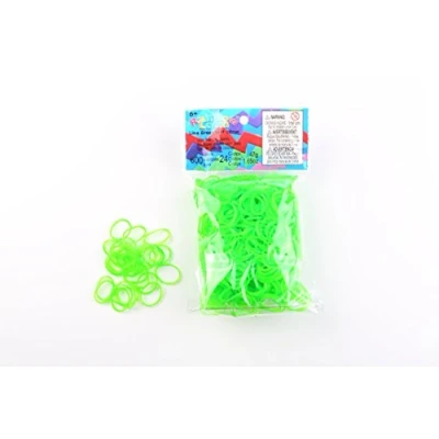 Image de Recharges 600 élastiques Rainbow Loom Vert citron jelly