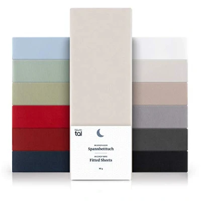 Afbeelding van Blumtal Basics Hoeslaken, 180 x 200 30 cm, hoeslaken hoogwaardige microvezel, zacht, duurzaam, kreukvrij, Oeko Tex gecertificeerd, donkerblauw (Dark Ocean Blue), blauw.