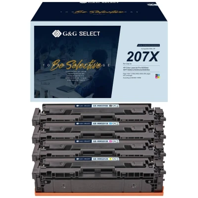 Afbeelding van G&amp;G Toner vervangt HP 207X Compatibel Combipack Zwart, Cyaan, Magenta, Geel W2210X(207X)/W2211X(207X)/W2213X(207X)/W2212X(207X) GS H207X 4P