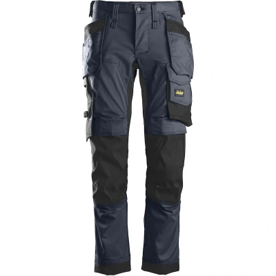 Image de SNICKERS 6241 Pantalon de travail AllroundWork en stretch avec poches étuis (marine/noir) 62419504050