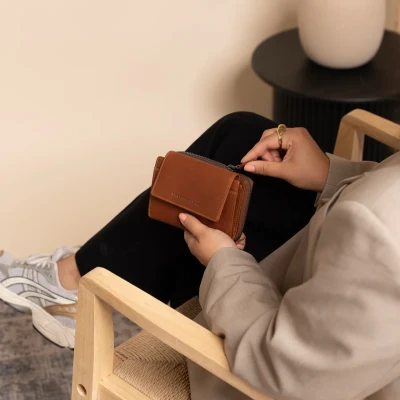 Afbeelding van The Chesterfield Brand Leren Portemonnee Cognac Ascot RFID