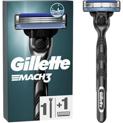 Afbeelding van Gillette Mach3 nat scheerapparaat voor heren + 1 scheermesje met 3 mesjes, cadeau