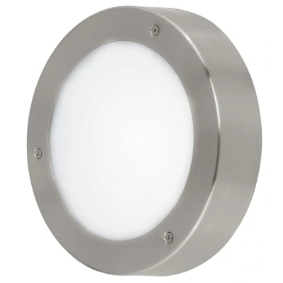Afbeelding van EGLO Vento 2 Wand/Plafond lamp voor buiten IP44 1 Lichts RVS Wit