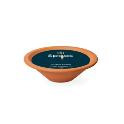 Afbeelding van SPAAS Tuinkaars Royal flame in terracotta schaal, ± 13 uur ivoor