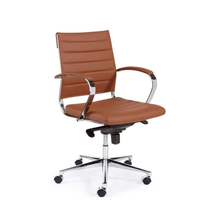 Afbeelding van Ergonomische bureaustoel design 600 lage rug Bruin met wielen