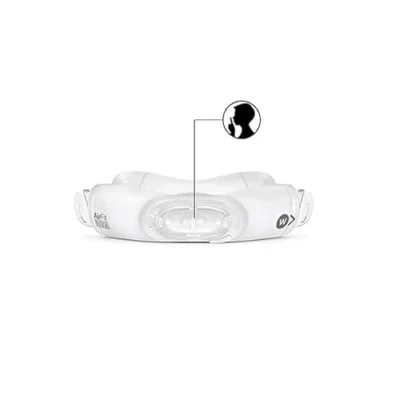 Afbeelding van Resmed AirFit N30i Sw Quiet neuskussen met zacht siliconen kussen en QuietAir Vent technologie voor beter comfort geluidsreductie