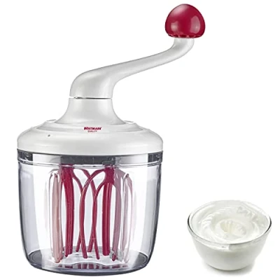 Afbeelding van Westmark Handmixer, zonder stroom, vulvolume: 1 l, kunststof, flits, transparant, wit/rood, 30702260