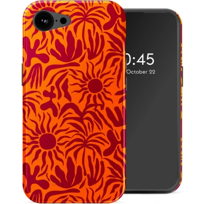 Afbeelding van Selencia Hoesje geschikt voor iPhone 16e Vivid Backcover MagSafe Tropical Vibes Apricot