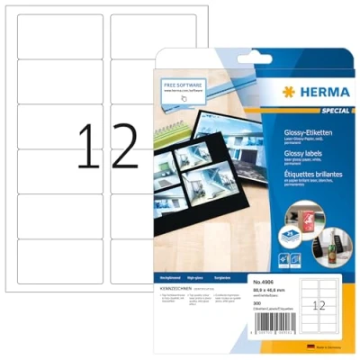 Afbeelding van HERMA 4906 Wit Zelfklevend printerlabel printeretiket