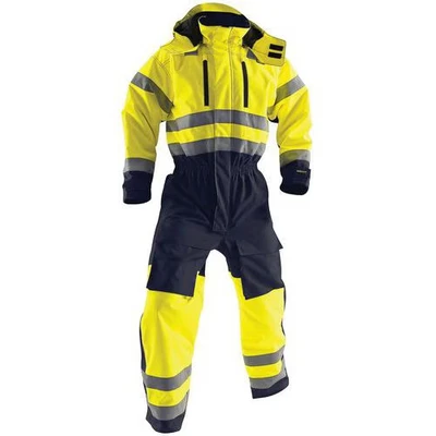 Image de Combinaison manches longues haute visibilité jaune fluorescent/marine