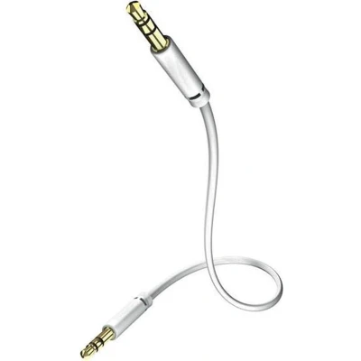 Afbeelding van Inakustik 0031010075 Jackplug Audio Aansluitkabel [1x male 3,5 mm 1x mm] 0.75 m Wit Vergul