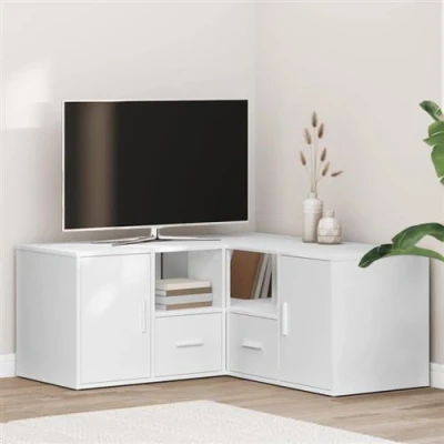 Afbeelding van vidaXL Hoekkast 160x40x45 cm bewerkt hout wit