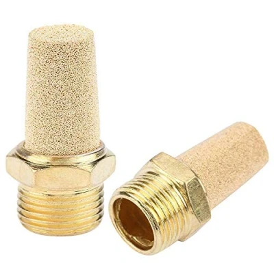 Afbeelding van Senrise Persluchtgeluiddemper, 3/8 inch (3/8 inch), BSP buitendraad, geluidsarm, van messing, voor luchtstroomregeling, 2 stuks
