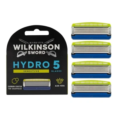 Image de Wilkinson Sword hydro 5 Sensitive Skin Lames de rasoir pour Homme Pack 4