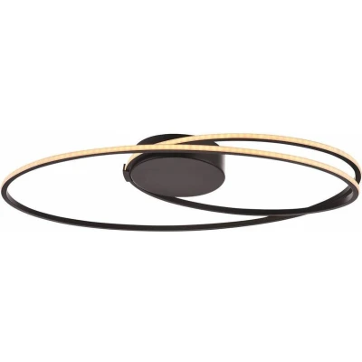 Afbeelding van Freelight Plafondlamp Ophelia zwart ovaal groot