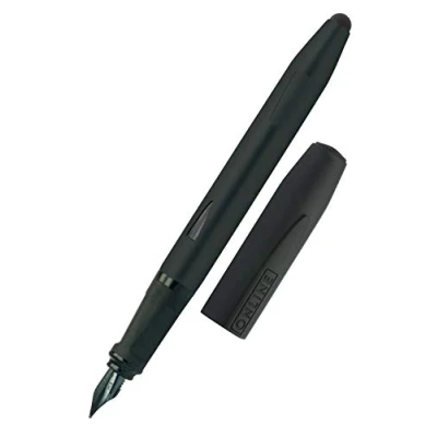 Afbeelding van ONLINE Vuller Switch Expert, inktpen &amp; touchpen in één, voor tablets smartphones, multifunctionele pen incl. standaard inktpatronen, zwart, iridiumveer, veersterkte M