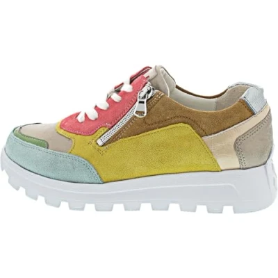 Afbeelding van Waldläufer Sneakers laag, Dames, Maat: 39.5, Ventograslightgold Veloursleer