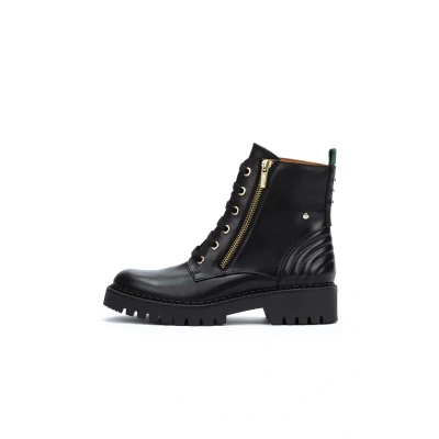 Afbeelding van Pikolinos Aviles W6P Cowboy/Bikerlaarsjes, Dames, Maat: 40, Black Leer