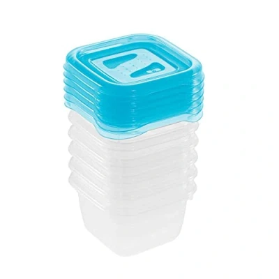Afbeelding van Keeeper Fredo Fresh Vershouddoos / Vershouddozen Transparent /blauw Set van 6st. 0.9 L