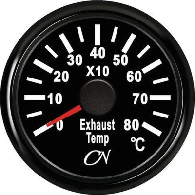 Afbeelding van Uitlaattemperatuurmeter analoog, Zwart, Thermokoppel