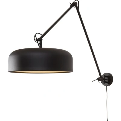 Afbeelding van it&#039;s about RoMi Wandlamp Marseille Zwart Ø48cm Binnen Modern