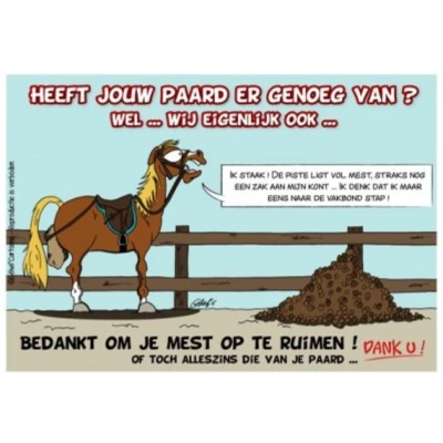 Afbeelding van HB Stalplaat Mest Opruimen Blauw