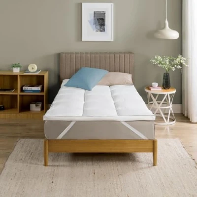 Afbeelding van Zinus Mattress Topper, polyester, wit, 190 x 90 cm