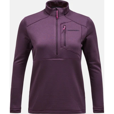 Afbeelding van Peak Performance Trail Grid Fleece Half Zip Dames Paars M