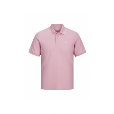 Afbeelding van Jack &amp; Jones Jjeaustin SS NOOS Poloshirt, Heren, Maat: Small, Pink nectar