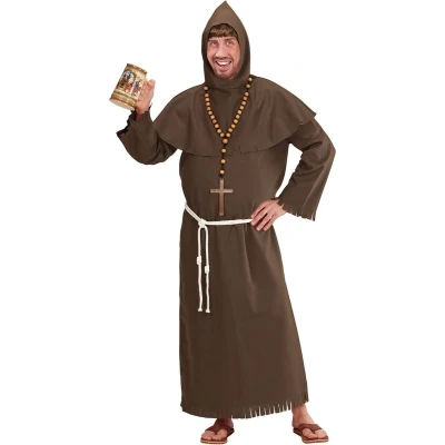 Afbeelding van Widmann Monnik &amp; Pater Priester Kostuum Luxe Trapist Man Bruin XL Carnavalskleding Verkleedkleding