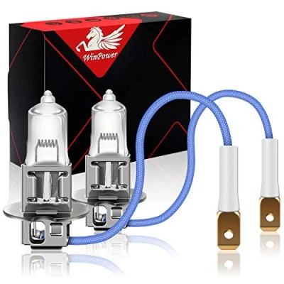Afbeelding van WinPower H3 halogeen vrachtwagenkoplampen, 70 W, 3000 K, geel, 24 V, zeer helder, 2 stuks