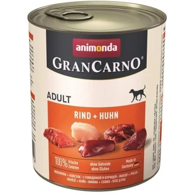 Afbeelding van 6x800g Original Adult Rund &amp; Kip animonda GranCarno Hondenvoer