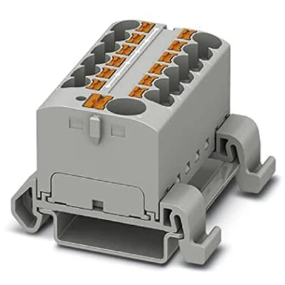 Afbeelding van Phoenix Contact PTFIX 10/12X4 NS35A GY 3273746 Verdeelblok Aantal polen: 13 0.2 mm² 6 Grijs 8 stuk(s)