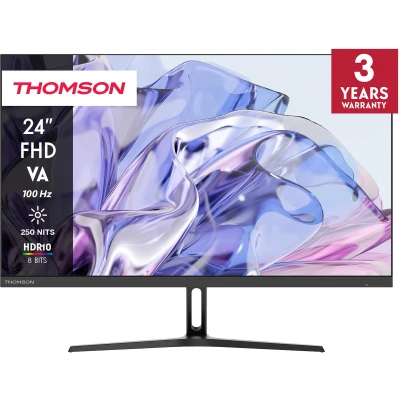 Afbeelding van Thomson 24 inch Full HD monitor, verversingssnelheid 100 Hz, VA paneel, contrast 4000:1, HDMI, Low Blue Light, VESA Mount 75 x 75, zwart M24FB2Y14