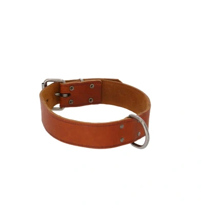 Afbeelding van Adori Halsband Vetleder Met Print Cognac Hondenhalsband 65x4.0 cm