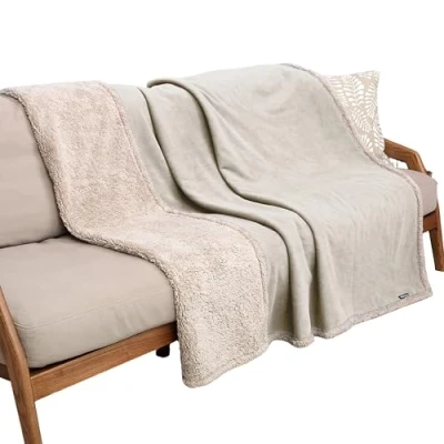 Afbeelding van Pawsee Waterdichte hondendeken, wasbaar, pluche en antislip, met superzachte sherpa, 203 x 152 cm