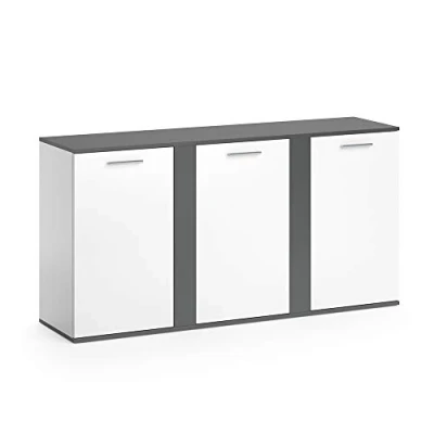 Afbeelding van Vicco Novelli dressoir 155 x 80 cm antraciet/wit met deuren
