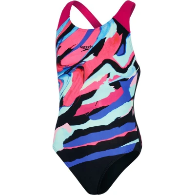 Afbeelding van Speedo Meisjes Badpak Eco+ Dig Placem Splashb H040 Blapin