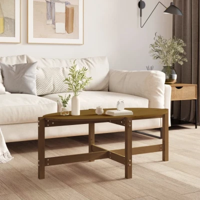 Afbeelding van Salontafel 118x63x45 cm massief grenenhout honingbruin