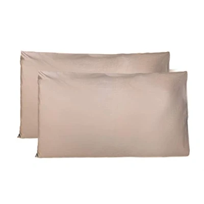 Afbeelding van kussensloop, 40 x 80 cm, 2 stuks, rechthoekig 100% katoen, met sluiting Beige