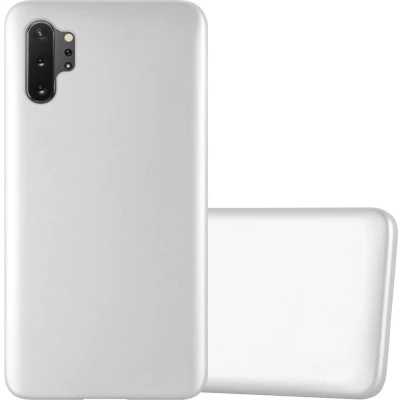 Afbeelding van Cadorabo Hoesje geschikt voor Samsung Galaxy NOTE 10 PLUS in METALLIC ZILVER Beschermhoes gemaakt van flexibel TPU silicone Case Cover