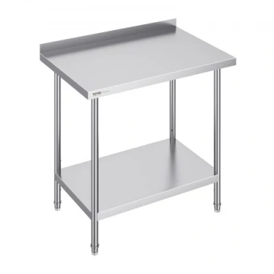 Image de VEVOR Table de Travail en Inox Préparation 61x61x91,4 cm pour Cuisine