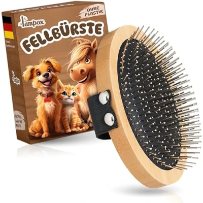Afbeelding van Langharige borstel voor honden en katten, hoogwaardige hondenkam met massage effect,